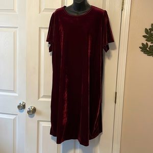 Ava & Viv Rose velour dress US sz 1X